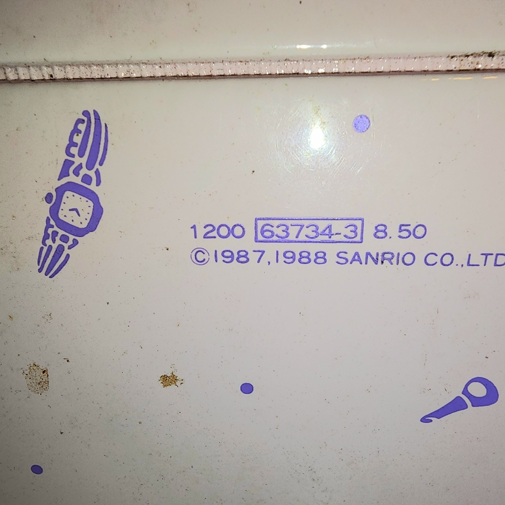 RARE Vintage 1988 Sanrio "classic 50s" themed vinyl storage case pink - Picture 4 of 5